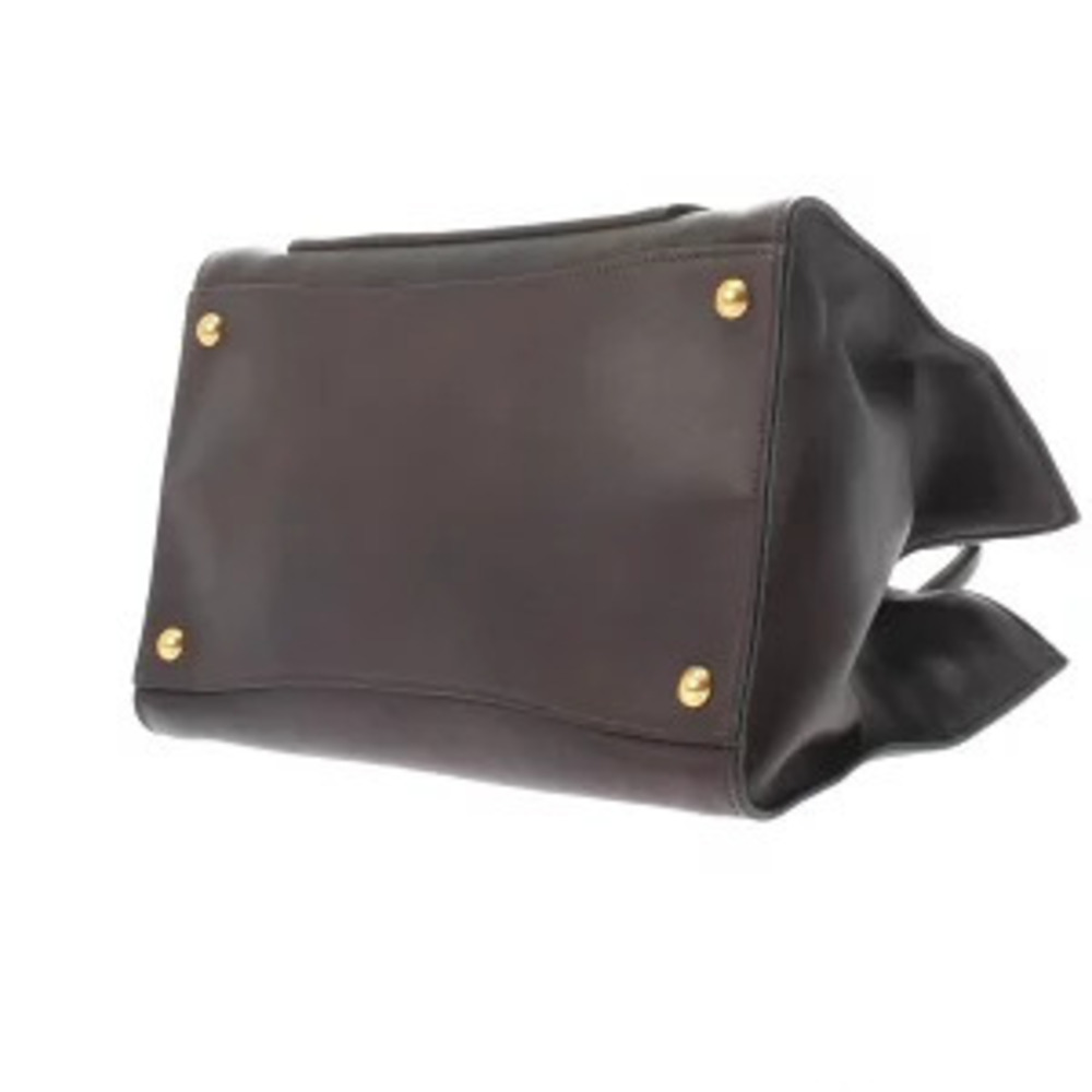 Prada Brown Calf Leather Front Pocket Wing Tote - Picture 4 of 9